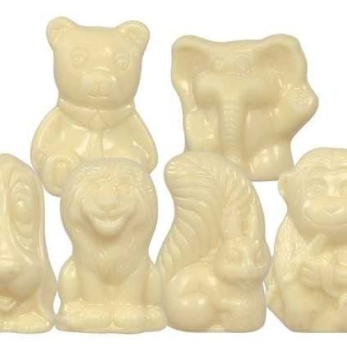 Mini sinterklaasfiguren WIT - 100 gr